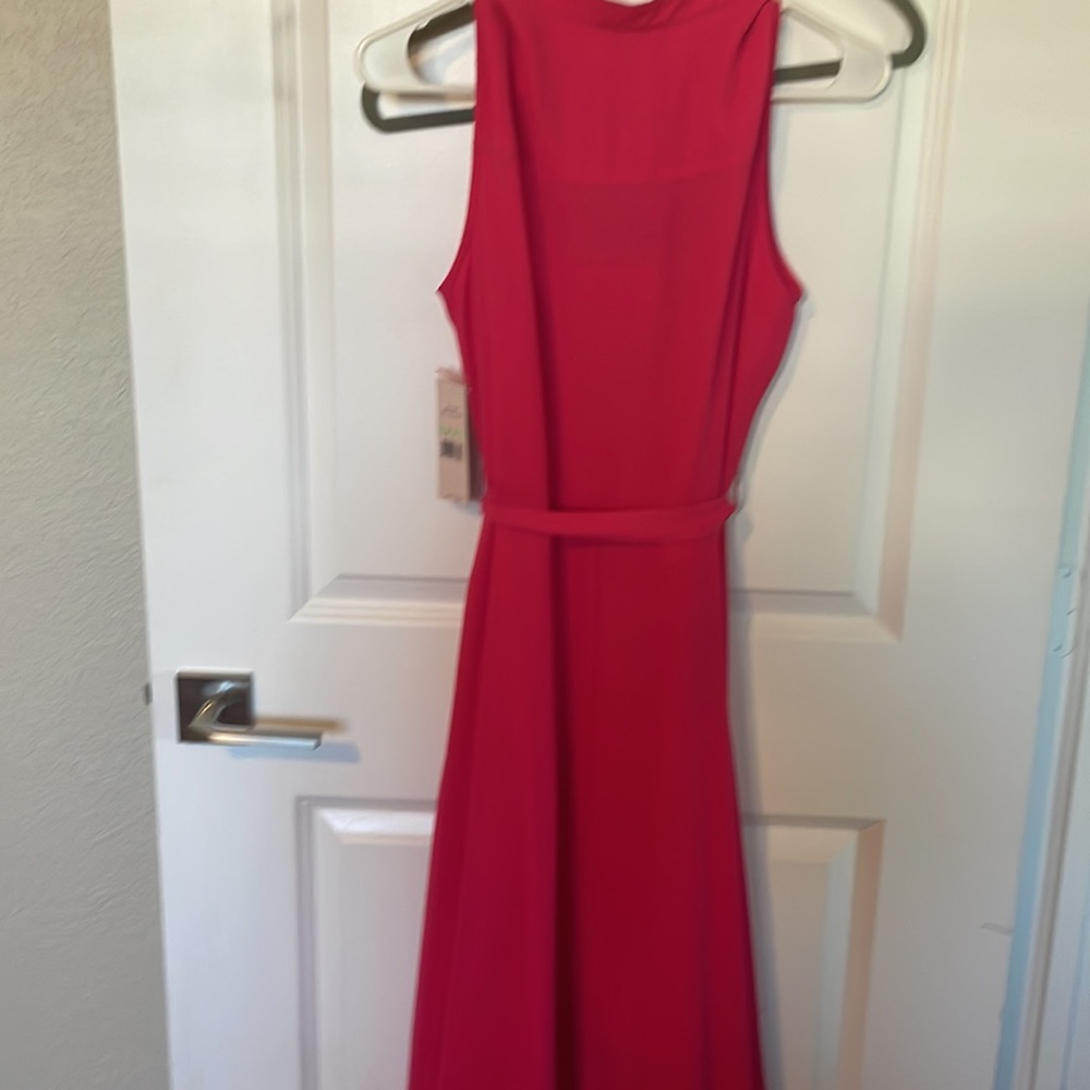 MIDI hot pink dress - Picture 5 of 7
